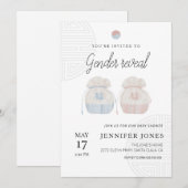 Pastel Koreaans thema onthult baby shower Kaart (Voorkant / Achterkant)