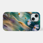 Pastel Kosmos en Grassen, Gefluister van Natuur iPhone 15 Case (Achterkant horizontaal)
