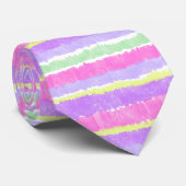 Pastel krabbelstrepen stropdas (Opgerold)