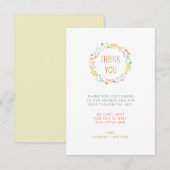 Pastel Krans baby shower dank u opmerking Bedankkaart (Voorkant / Achterkant)