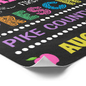 Pastel krijtbord eerste dag van de kleuterschool b poster (Hoek)