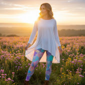 Pastel Kristal Geometrisch Holografisch Leggings