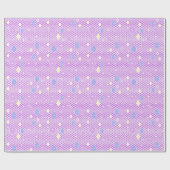 Pastel Kristal Ster Patroon Cadeaupapier (Vlak)