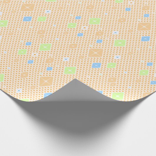 Pastel Kristal Ster Patroon Cadeaupapier (Hoek)