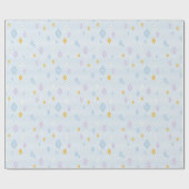 Pastel Kristal Ster Patroon Cadeaupapier (Vlak)