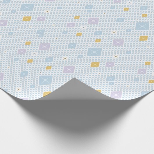 Pastel Kristal Ster Patroon Cadeaupapier (Hoek)