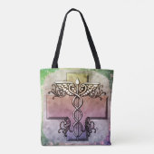 Pastel Kruis Caduceus Tote Bag (Achterkant)