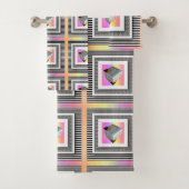 Pastel Kubus Met Strepen Bad Handdoek (Insitu)