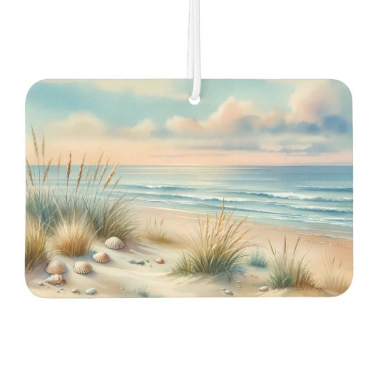 Pastel Kustduinen Aquarel Luchtverfrisser (Voorkant)