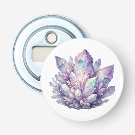 Pastel Kwarts Cluster Button Flesopener