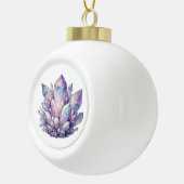 Pastel Kwarts Cluster Keramische Bal Ornament (Rechts)