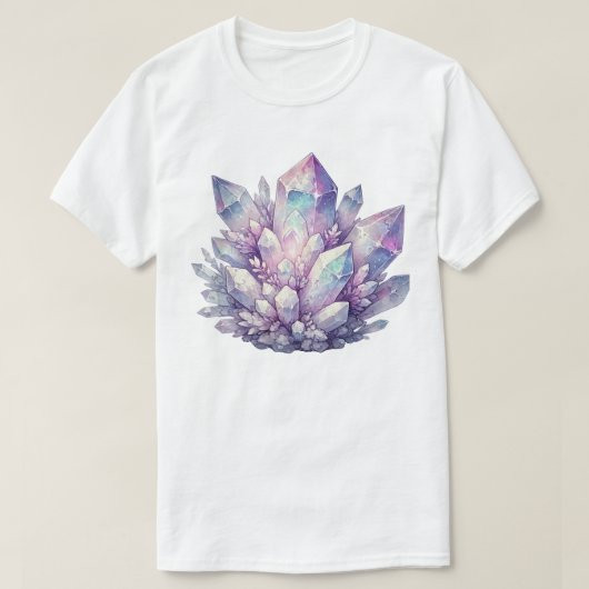 Pastel Kwarts Cluster T-shirt (Design voorkant)