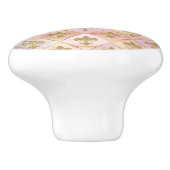 Pastel kwarts keramische knop (Zijkant)