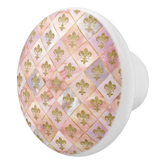 Pastel kwarts keramische knop (Rechts)