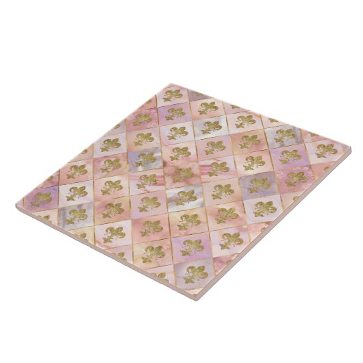 Pastel kwarts tegeltje (Zijkant)