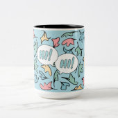 Pastel laat blauw tweekleurige koffiemok (Center)