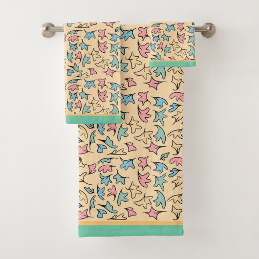 Pastel laat geel achter bad handdoek (Insitu)