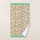 Pastel laat geel achter bad handdoek (Handdoek)