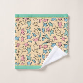 Pastel laat geel achter bad handdoek (Wasdoekje)