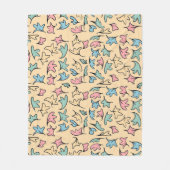 Pastel laat geel achter fleece deken (Voorkant)