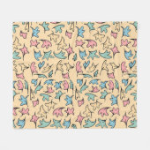 Pastel laat geel achter fleece deken (Voorkant (Horizontaal))