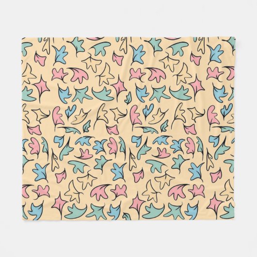 Pastel laat geel achter fleece deken (Voorkant (Horizontaal))