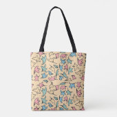 Pastel laat geel achter tote bag (Achterkant)