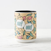 Pastel laat geel achter tweekleurige koffiemok (Center)