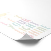 Pastel laat je licht poster schijnen (Hoek)