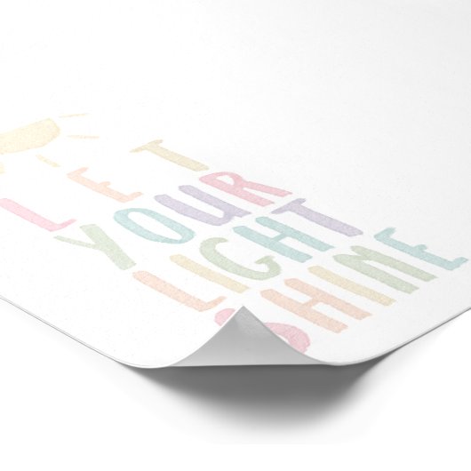 Pastel laat je licht poster schijnen (Hoek)