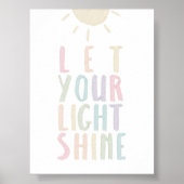 Pastel laat je licht poster schijnen (Voorkant)