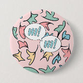 Pastel laat roze ronde button 7,6 cm (Voorkant)