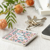 Pastel laat roze sleutelhanger (Zijkant)
