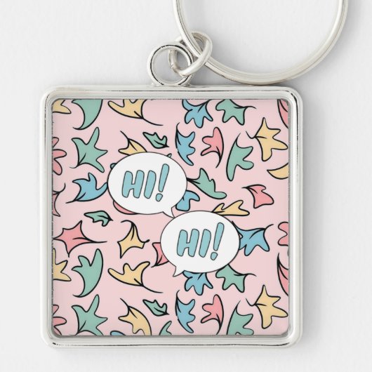 Pastel laat roze sleutelhanger (Voorkant)
