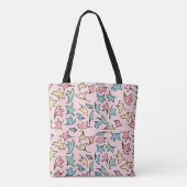 Pastel laat roze tote bag (Achterkant)
