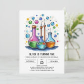 Pastel Laboratorium Experiment Wetenschapper Verja Kaart (Staand voorkant)