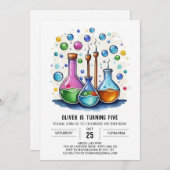 Pastel Laboratorium Experiment Wetenschapper Verja Kaart (Voorkant / Achterkant)