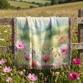 Pastel Landschap van een Wilde Bloemenweide Deken