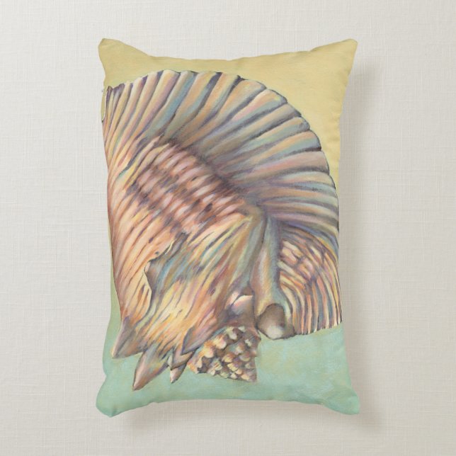 Pastel Large Conch Shell Accent Kussen (Voorkant(Verticaal))