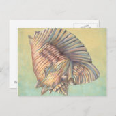 Pastel Large Conch Shell Briefkaart (Voorkant / Achterkant)