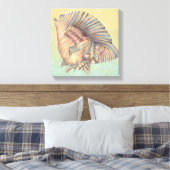 Pastel Large Conch Shell Canvas Afdruk (Insitu (Slaapkamer))