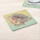 Pastel Large Conch Shell Kartonnen Onderzetters (Schuin)