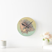 Pastel Large Conch Shell Ronde Klok (Huis)