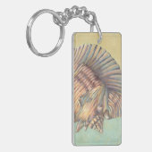 Pastel Large Conch Shell Sleutelhanger (Voorkant Links)