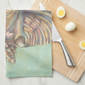 Pastel Large Conch Shell Theedoek (Quarter Fold)