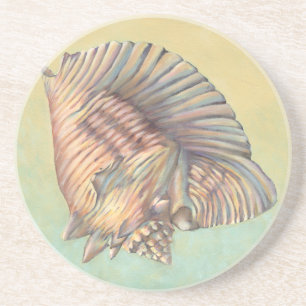 Pastel Large Conch Shell Zandsteen Onderzetter