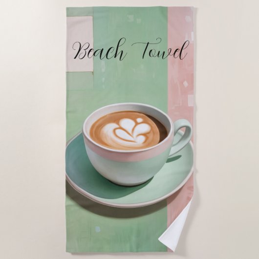 Pastel Latte Strandlaken (Voorkant)