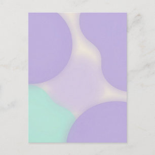 Pastel Lavendel Blob Organisch Abstract Briefkaart