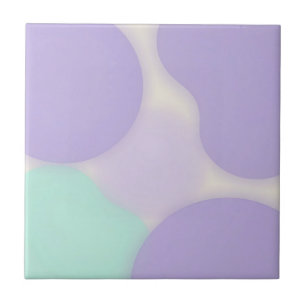 Pastel Lavendel Blob Organisch Abstract Tegeltje