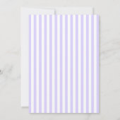 Pastel Lavendel en Witte Streep Save The Date (Achterkant)